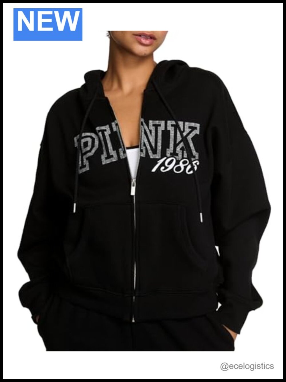 Campus Fleece Full-Zip Hoodie Sweatshirt Women's Cotton Blend Easy Relaxed Fit